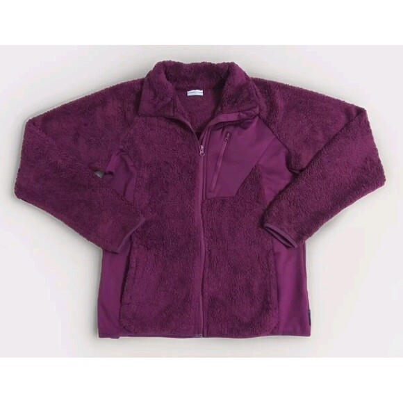 Columbia Women's Large By The Lake Plush Fleece Full Zip Jacket Coat Purple - Picture 1 of 11